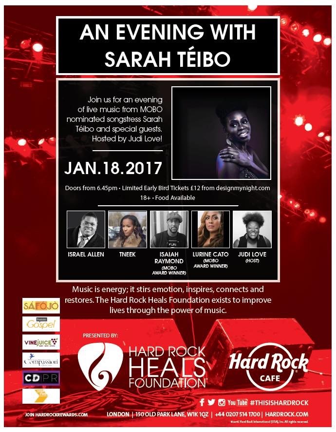 Sarah Teibo Friends Live At Hard Rock Cafe Step Fwd Uk Christian Chart